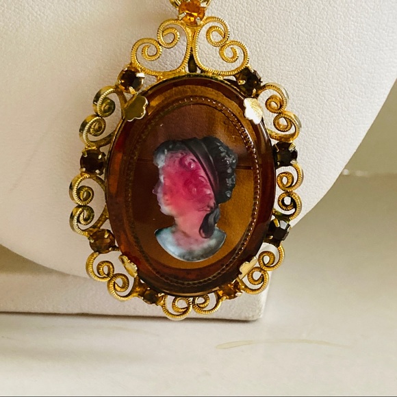 JULIANA for CELEBRITY CAMEO BROOCH-PENDANT - Picture 4 of 14